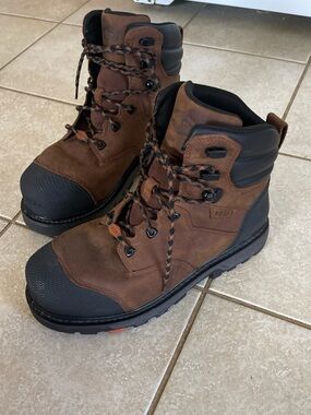 Brunt Perkins Work Boots Mens Sz 11.5 Brown Leather Safety Toe EH ASTM F2413-18